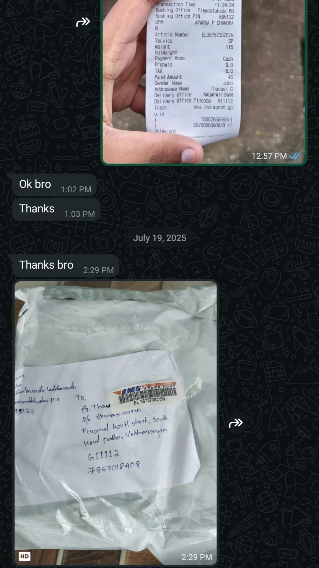 Happy customer feedback